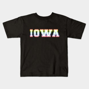 Iowa Pride Rainbow Kids T-Shirt